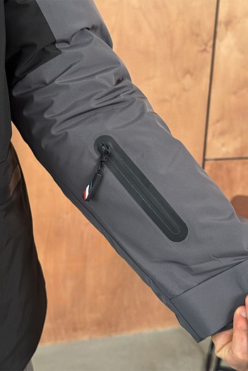 Пуховик Moncler Grenoble Fussen Ski - Black / Grey   