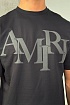 Футболка чёрного цвета Amiri staggered logo