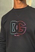 Чёрный мужской свитшот Dolce&Gabbana multicolor logo