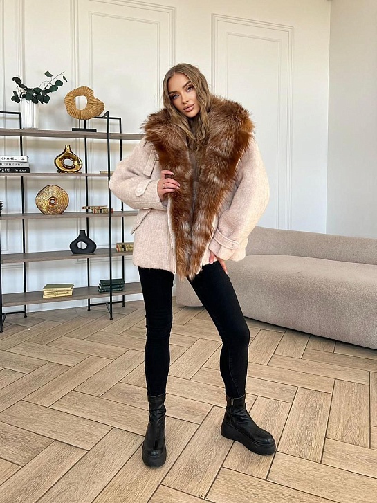 Женский пуховик с натуральным мехом Max Mara Premium