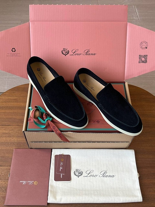 Замшевые лоферы Loro Piana Premium - Black