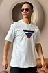 Белая оверсайз футболка Prada