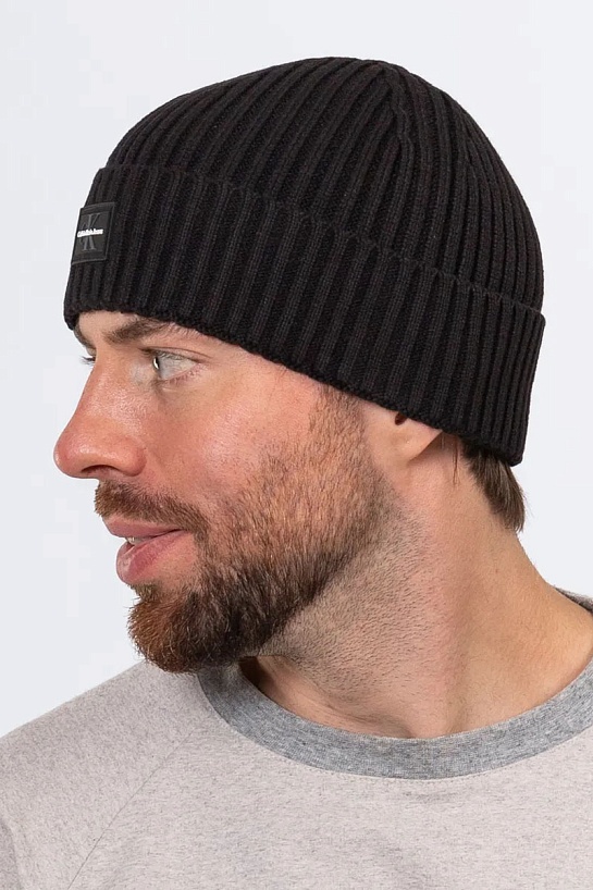 Шапка Calvin Klein logo-badge - Black