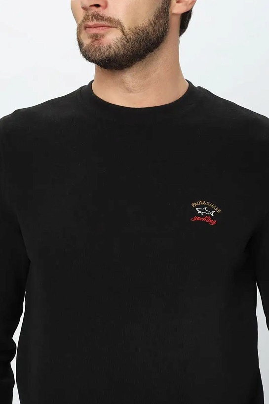Мужской чёрный свитшот Paul & Shark