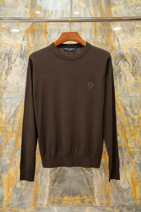 Мужской коричневый джемпер Dolce & Gabbana premium