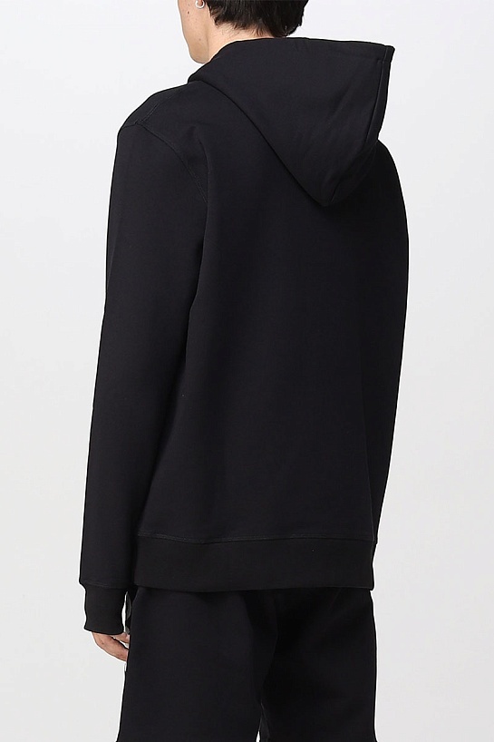 Чёрное худи Alexander McQueen graffiti logo-print