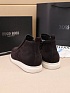Замшевые лоферы с мехом Hugo Boss high-top - Brown