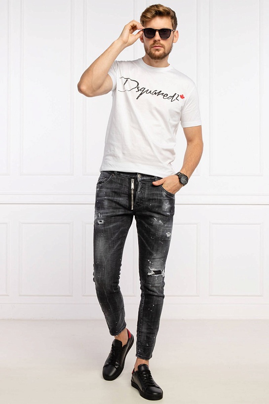 Мужские чёрные джинсы Dsquared2