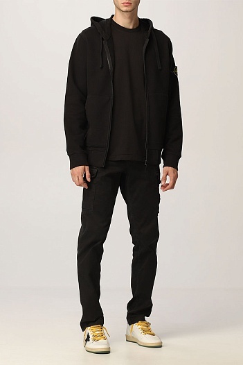 Мужская кофта чёрного цвета Stone Island compass-patch   