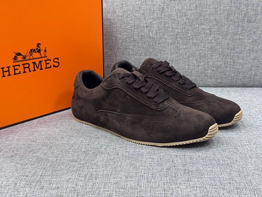 Мужские замшевые кроссовки Hermes Master   