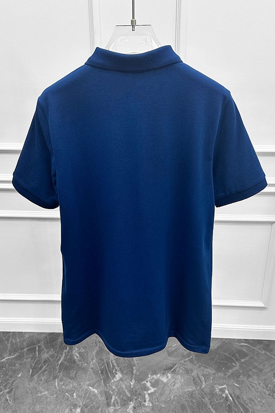 Синее поло Paul & Shark logo-embroidered