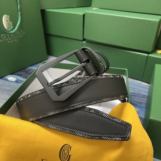 Кожаный ремень Goyard Honore Goyardine premium   