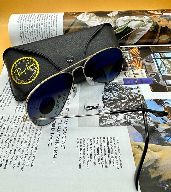 Солнцезащитные очки Ray-Ban Aviator Large Metal - Black / Silver