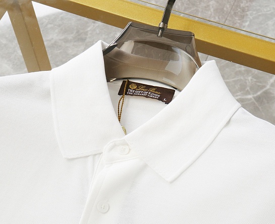 Мужское белое поло Loro Piana premium