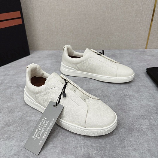 Мужские кроссовки Ermenegildo Zegna Triple Stitch Leather - White   