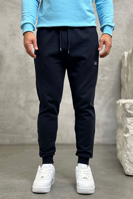Тёмно-синие спортивные штаны Paul & Shark logo-patch
