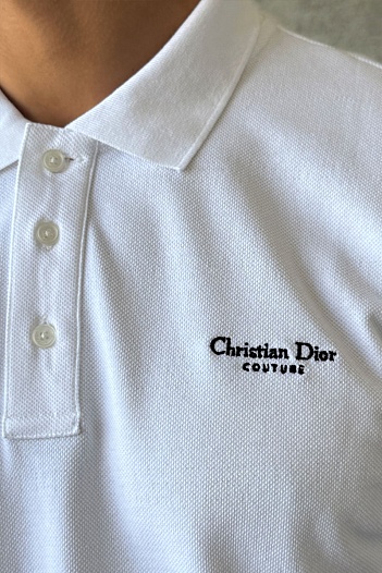 Мужское белое поло Christian Dior   