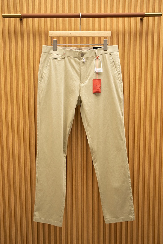 Мужские бежевые брюки Kiton Premium
