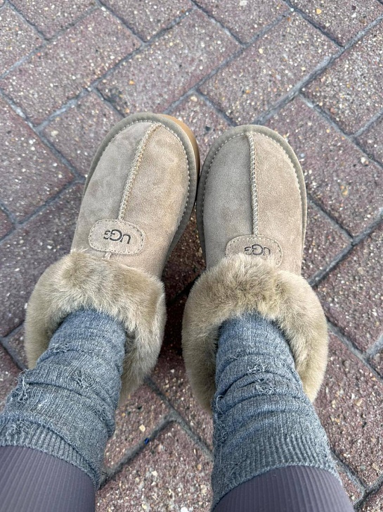 Женские ботинки с мехом UGG Mate Revival - Grey
