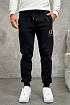 Чёрные спортивные штаны Armani Exchange gold embroidery