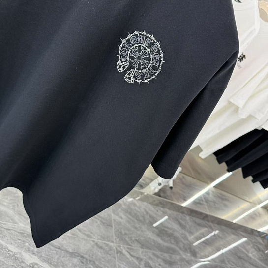 Чёрная оверсайз футболка Chrome Hearts Premium