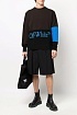 Мужской свитер Off-White colorblock - Brown / Black