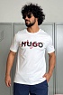 Футболка белого цвета Hugo Boss Dakaishi double logo