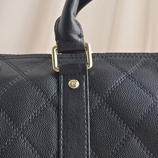 Кожаная дорожная сумка Chanel Boston 45x21 см
