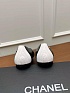 Женские кожаные балетки чёрного цвета Chanel premium