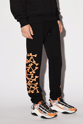 Мужской чёрный костюм Amiri Bones logo-print   