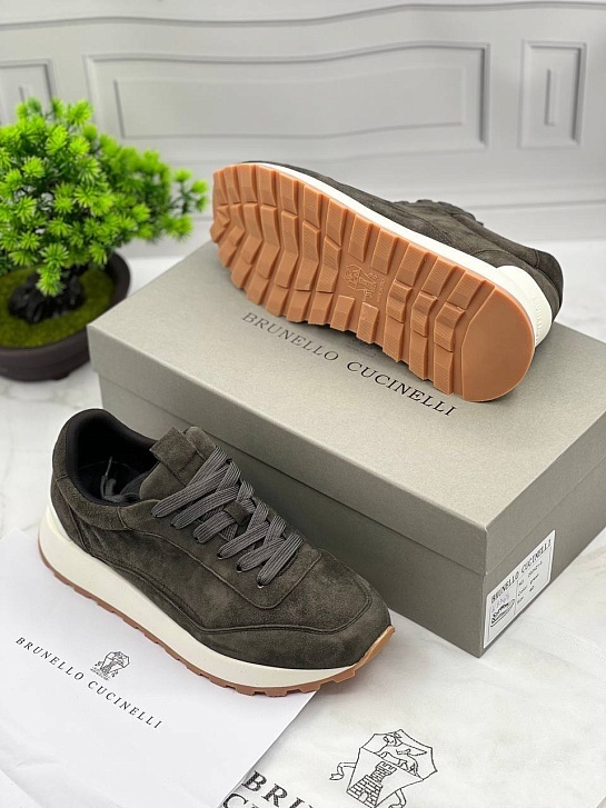 Мужские замшевые кроссовки Brunello Cucinelli
