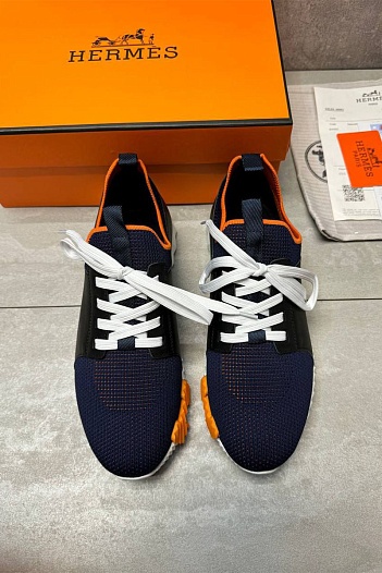 Мужские комбинированные кроссовки Hermes Depart - Black / Navy   