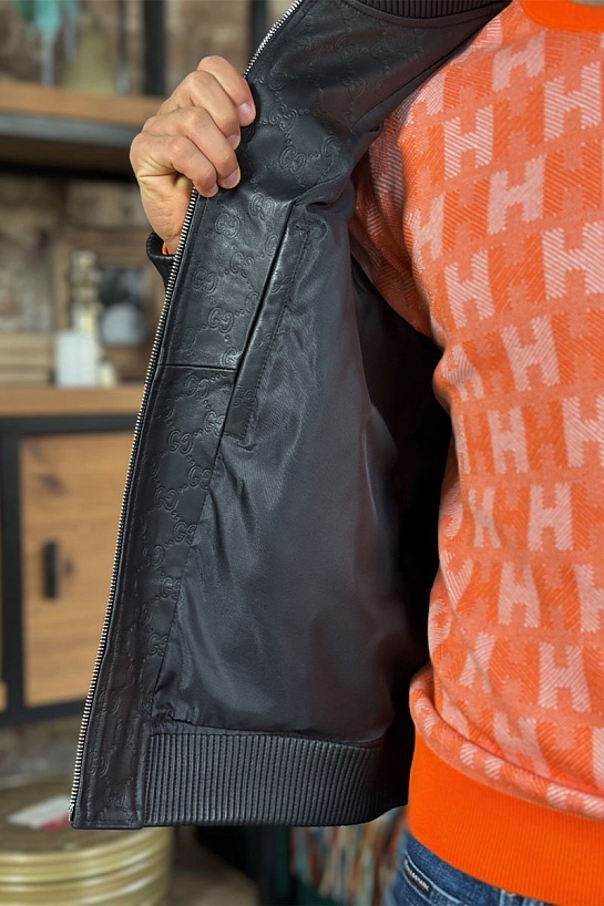 Кожаная куртка Gucci premium