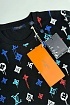 Мужская чёрная футболка Louis Vuitton Monogram All-over