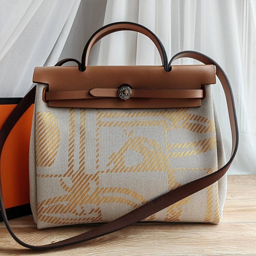 Женская сумка Hermes HerBag 30x26 см - Brown   