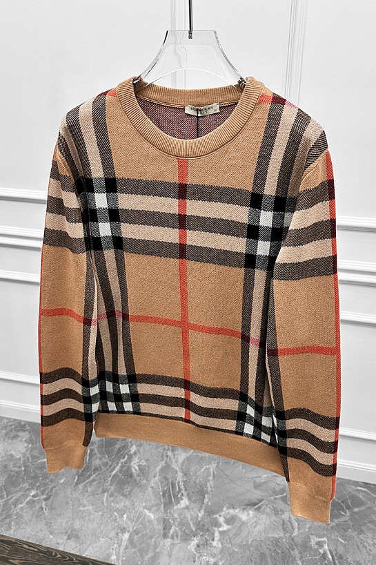 Мужская бежевая кофта Burberry check pattern