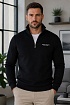 Мужской джемпер Armani Exchange zip-neck - Black
