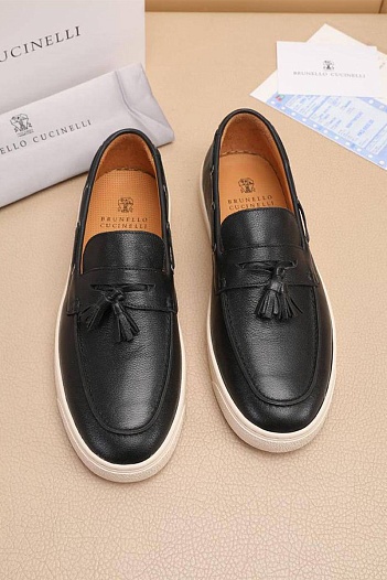 Мужские кожаные лоферы Brunello Cucinelli   