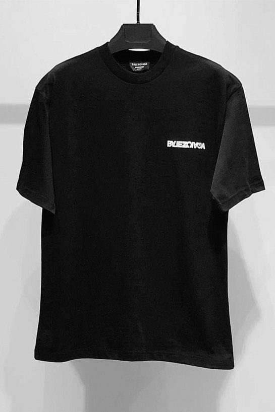Чёрная оверсайз футболка Balenciaga
