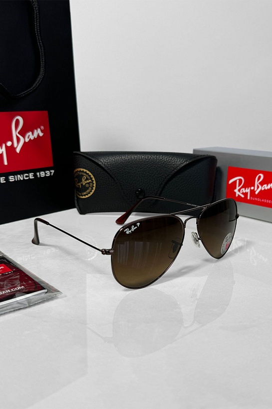 Солнцезащитные очки Ray-Ban Aviator Large Metal - Brown