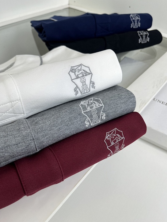 Мужское синее поло Brunello Cucinelli premium