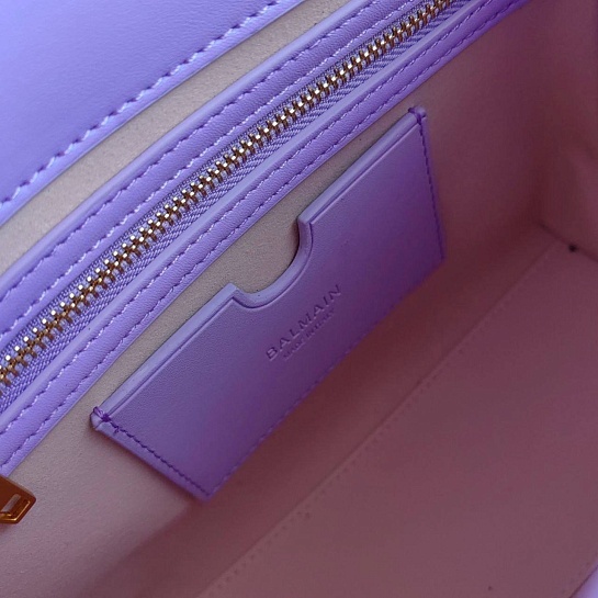 Женская кожаная сумка Balmain B-Buzz 23x21x11 см - Purple