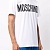 Белая оверсайз футболка Moschino logo-print
