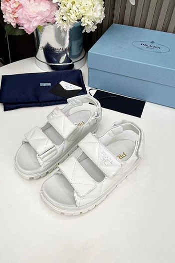 Женские сандалии Prada Monolith - White   