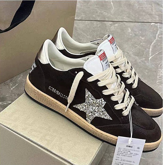 Женские кожаные кроссовки Golden Goose Ball Star premium