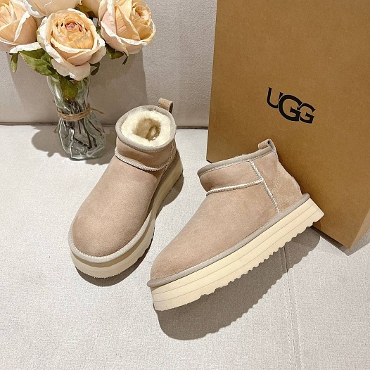 Женские ботинки UGG Classic Ultra Mini Platform - Brown   