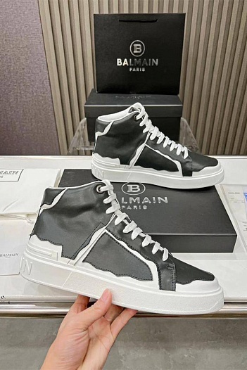 Кожаные кроссовки Balmain Paris High-Top   