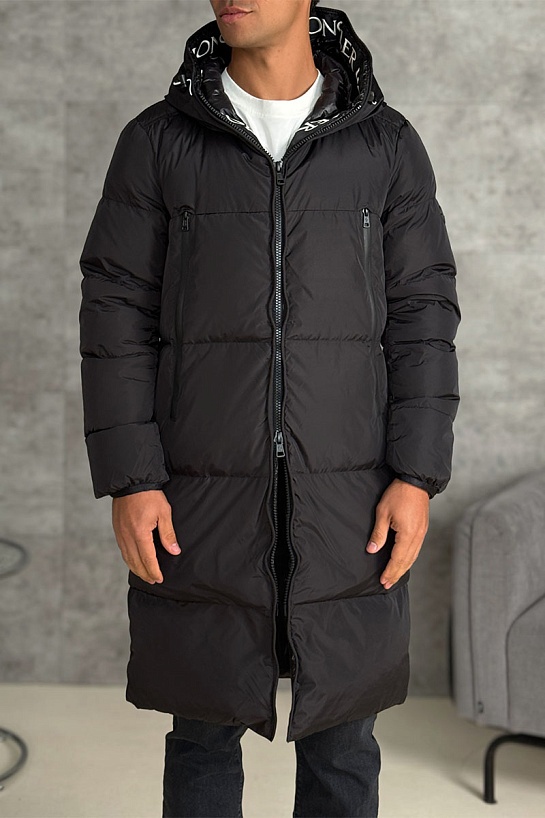 Мужская чёрная парка Moncler Templon