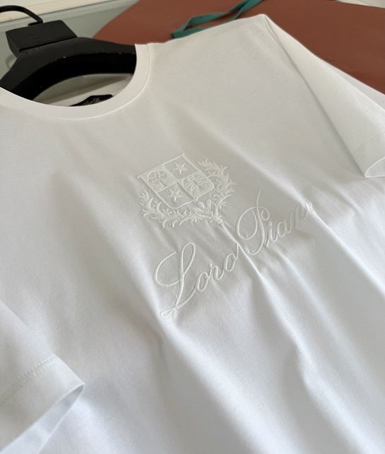 Мужская белая футболка Loro Piana premium
