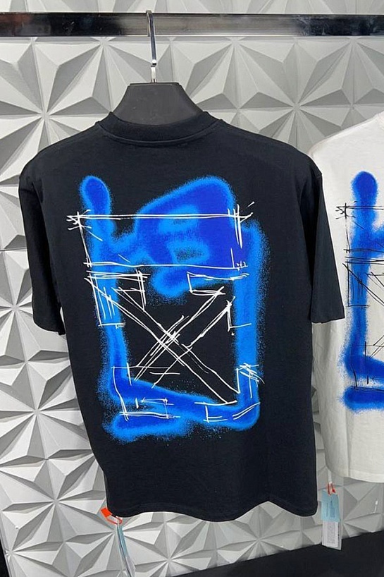 Чёрная футболка Off-White Spray Marker Arrows